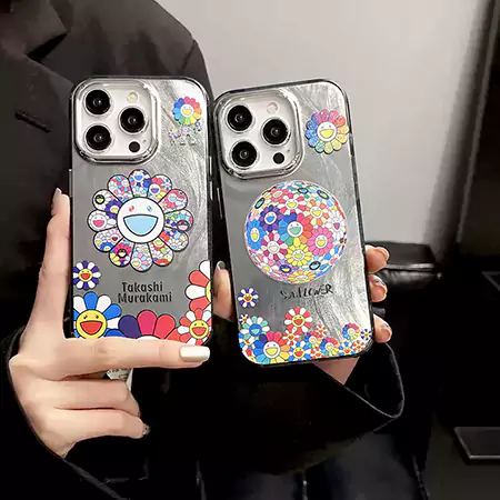 ハイブランド スマホケース アイホン 15 plus murakami sunflower カイカイキキ 