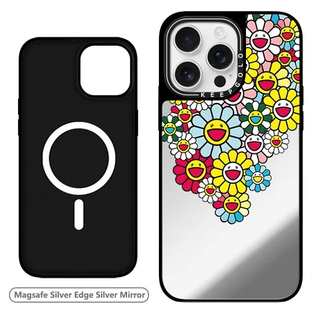 アイフォーン17plus murakami sunflower カイカイキキ ケース 