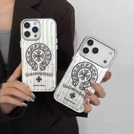 iphone17 ケース chrome hearts風 