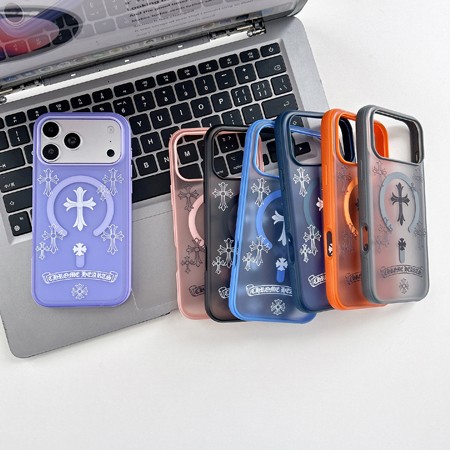 ブルー クロームハーツ風 ケース iphone 15 pro 