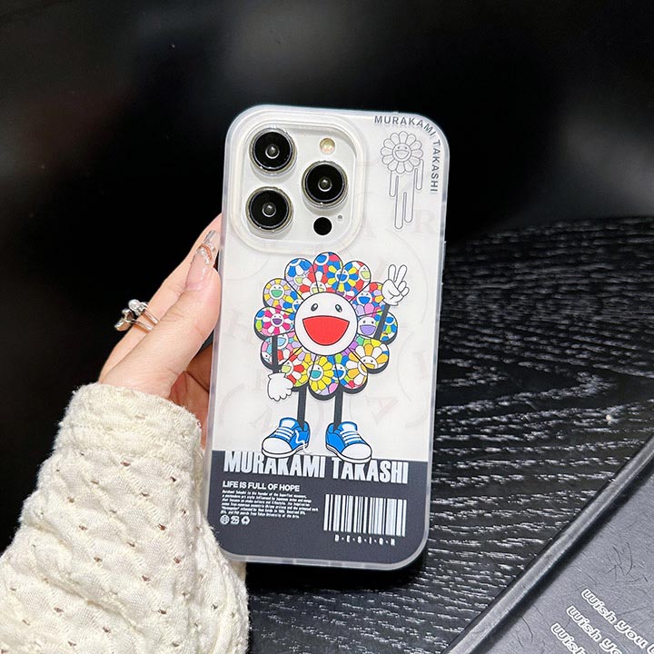 murakami sunflower風 携帯ケース アイフォン 14pro 