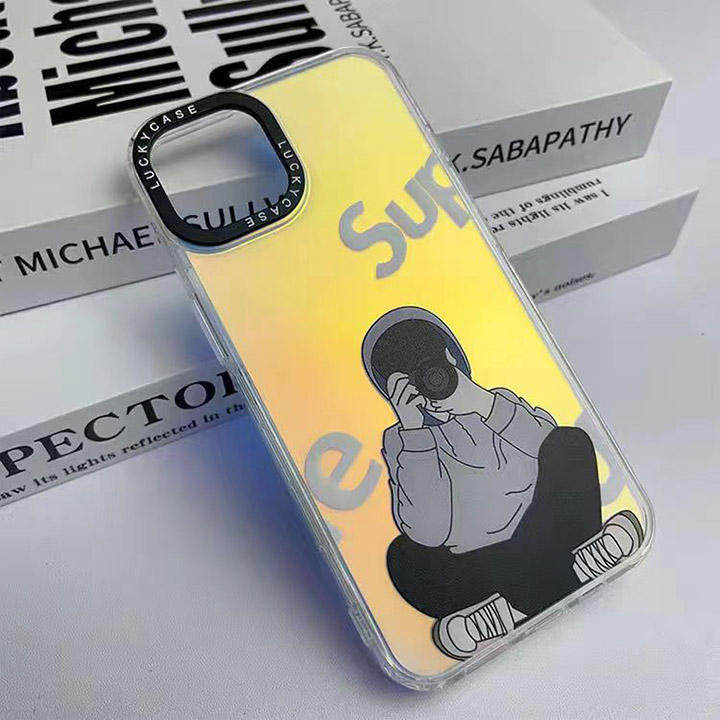 supreme風 iphone15 pro max スマホケース 