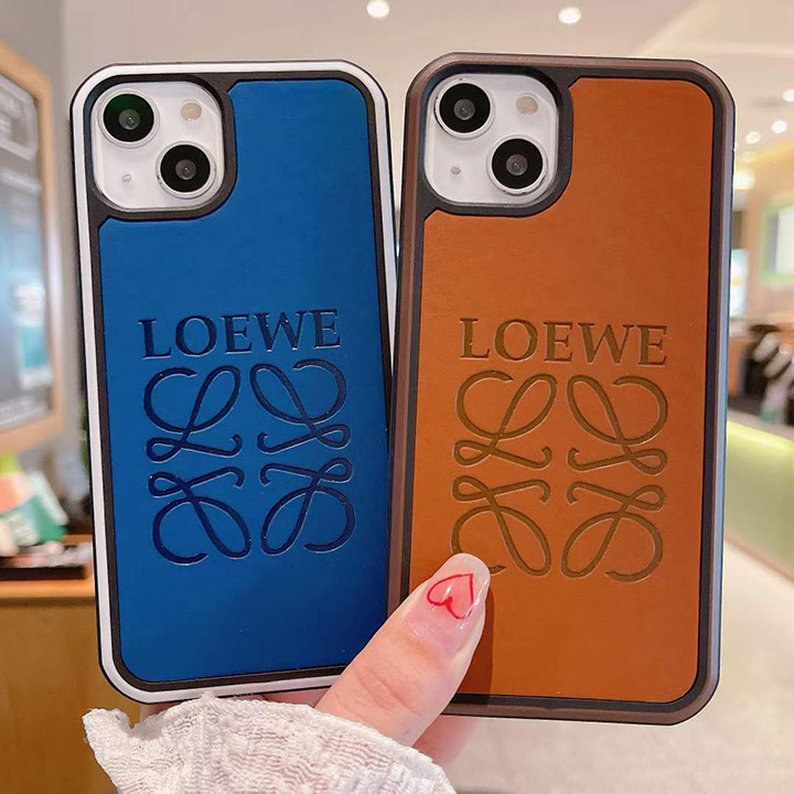 ブランドロゴ アイフォーン 14 pro カバー loewe風