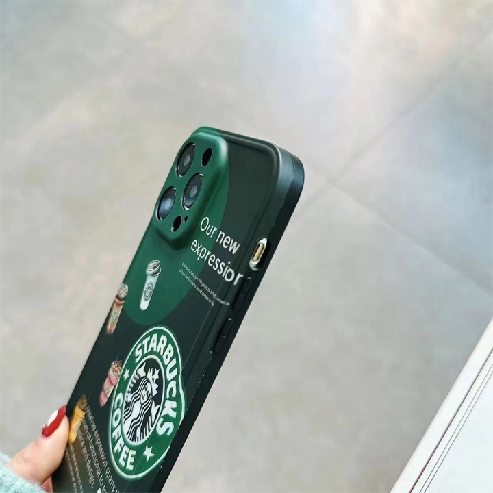 ブランド 携帯ケース アイホン 16プラス starbucks風 