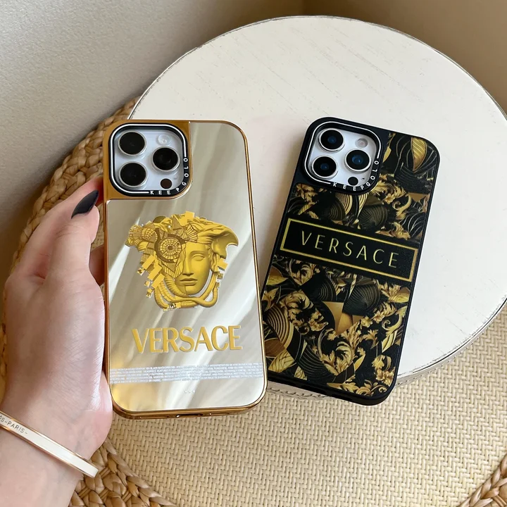ブランド 携帯ケース iphone17pro ヴェルサーチ風 