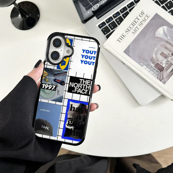 iphone16プラス ザ・ノース・フェイス風 スマホケース 