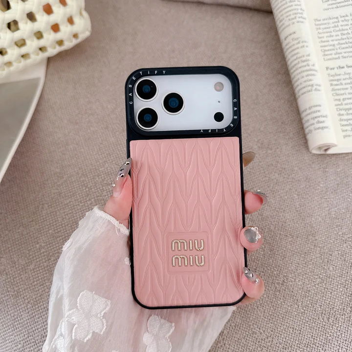 ブランド miumiu ミュウミュウ iphone17プロ カバー 