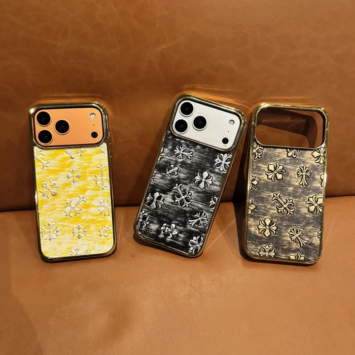 アイフォン17 スマホケース chrome hearts風 