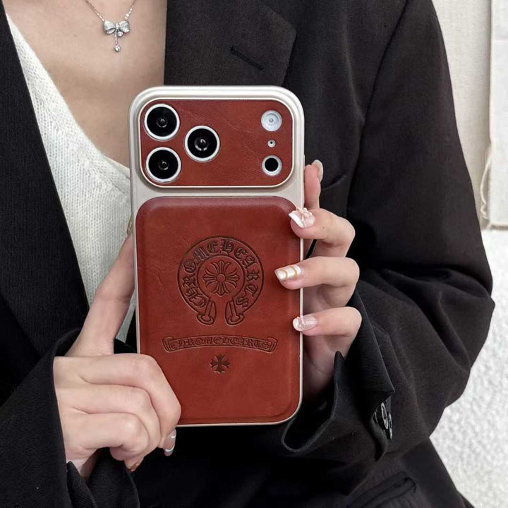 iphone17 chrome hearts風 スマホケース 