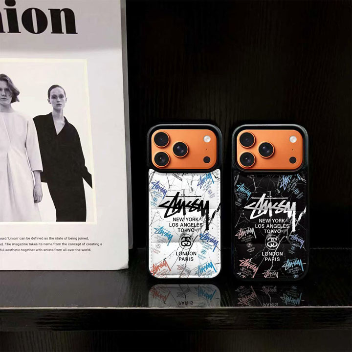 stussy風 スマホケース アイフォーンiphone18プロmax 